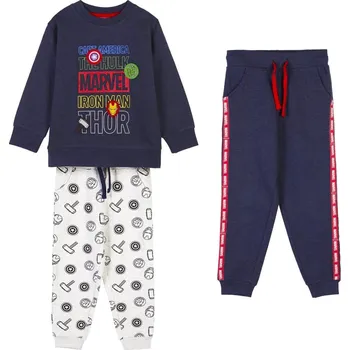 Marvel a DC 3 - DÍLNÁ TEPLÁKOVÁ SOUPRAVA AVENGERS (modro - šedá) Velikost: 6