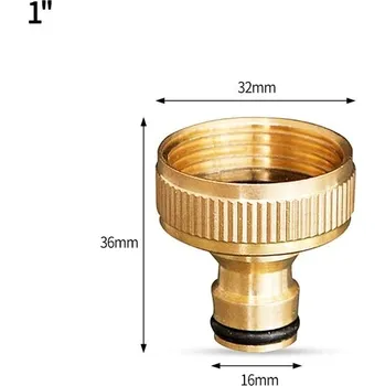 Zavlažovač Měděná rychlospojka pro zahradní zavlažovací systém - E Žena-1 palec