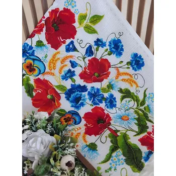 Utěrka Kuchyňská utěrka - vlčí mák a chrpa