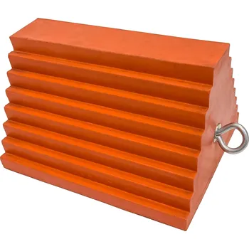 Zajišťovací klín kola Oranžový plastový zakládací klín pod kola UCTS003 - délka 25 cm, šířka 20 cm, výška 15 cm - 84521466