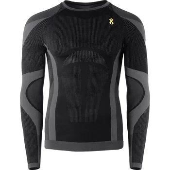 Pánské funkční triko Rilax Noah černé - dlouhý rukáv