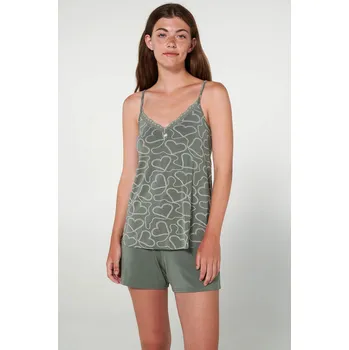 Dámské pyžamo Vamp - Dvoudílné dámské pyžamo 20051 - Vamp green sage L