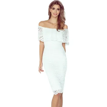 Dámské šaty Krajkové šaty v hispánském stylu ecru - L