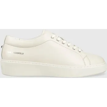 Pánské tenisky Kožené tenisky Karl Lagerfeld FLINT bílá barva, KL53320 KL53320.0T1 00X, EUR 44