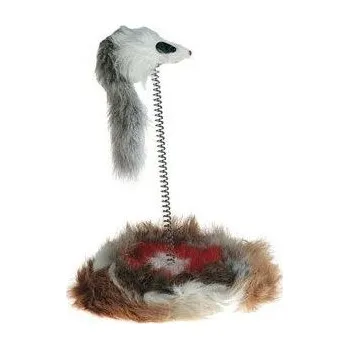 Pro kočku Karlie Hračka kočka Myš na pružině 14cm KAR