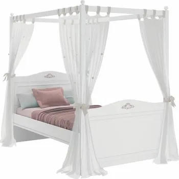 Postel Postel 120x200cm s nebesy Ballerina - bílá