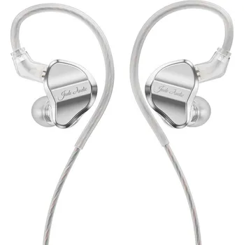 Sluchátka FiiO JD1 Stříbrná (Špuntová sluchátka, 10 mm LCP dynamický měnič, asymetrické externí a interní magnetické obvody, 0,78 mm 2-pin odpojitelné kabely)