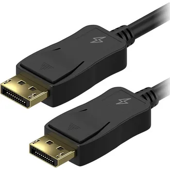 Datový kabel AlzaPower Core DisplayPort 1.2 4K stíněný 3m černý
