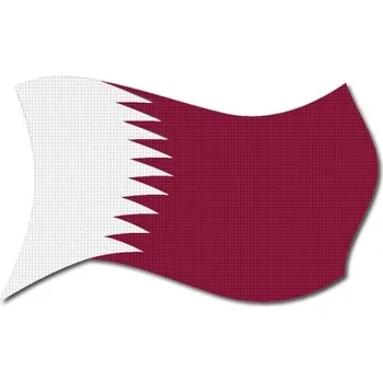 Vlajka Pelisport Katarská vlajka vlající