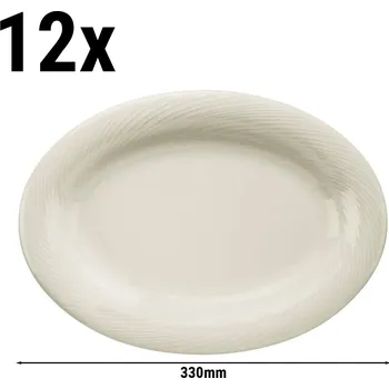 Talíř G.Gastro (12 Kusů) SEMPRE - Talíř ovál - Ø 33 cm