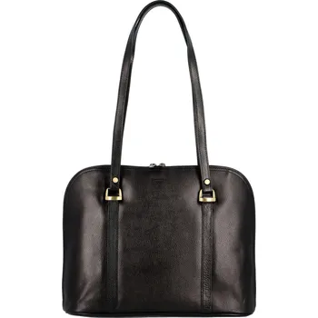 Kabelka Dámská kožená kabelka přes rameno černá - Hexagona Billie černá