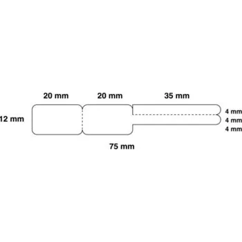 Speciální papír Samolepící etikety 20mm x 12mm, zlatnické, bílý PE, 1000 et/kot. (cena za 1000 ks)