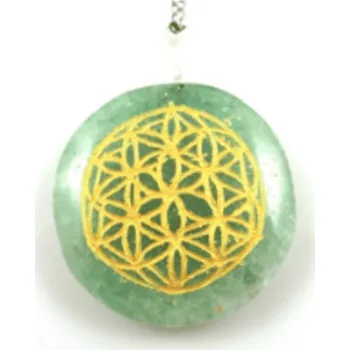 Přívěsek Milujeme Kameny Avanturín zelený - přívěsek květ života 402249