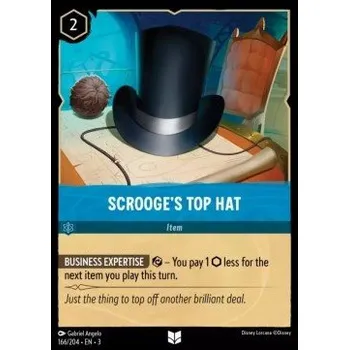 Karetní hra Lorcana INK 166/204 Scrooge's Top Hat - Into The Inklands Stav: Near Mint, Verze: HOLO