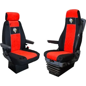 Potah sedadla Autopotahy textilní pro SCANIA R, černo-červená barva (č. 39)