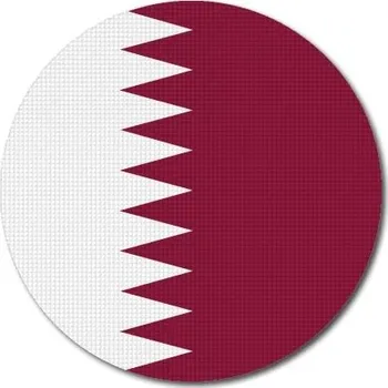 Vlajka Pelisport Katarská vlajka kulatá tisk ø 45 mm