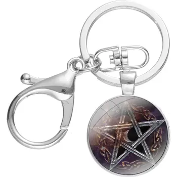 Přívěsek na klíče s pentagramem