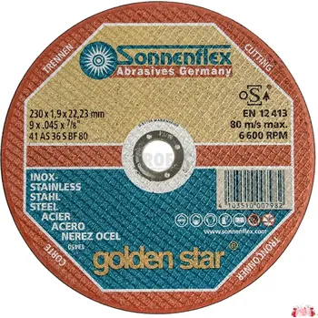 Řezný kotouč Řezný kotouč Goldenstar Sonnenflex nerez průměr 230x1,9,x22,23 mm AS36SB