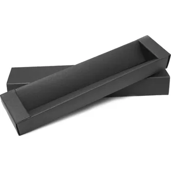 Papírová dárková krabička na pera černá vysouvací