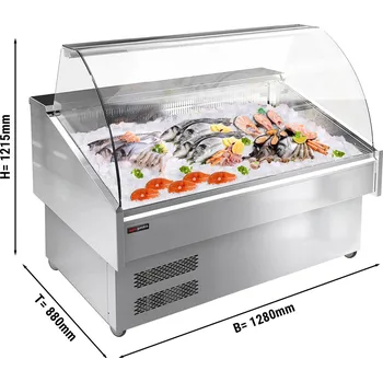 Vinotéka G.Gastro Rybí pult - 1280mm - s LED osvětlením