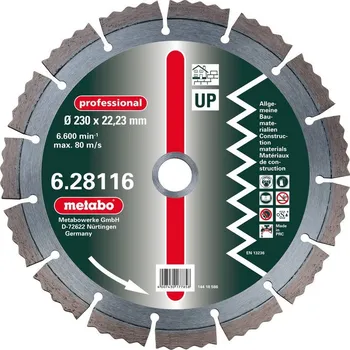 Řezný kotouč Diamantový řezný kotouč, 115 x 2,15 x 22,23 mm, „professional“, „UP“, univerzální [628111000]