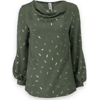 Dámská halenka Halenka pírko 18031 My Dress Itálie barva: zelená-khaki