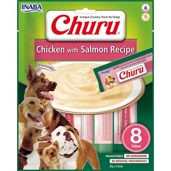 Krmivo pro psa Inaba Churu Dog Snack kuře a losos 8 × 20 g