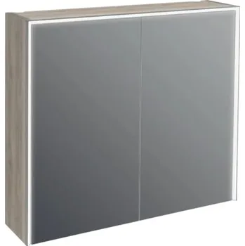 Koupelnový nábytek Zrcadlová skříňka s osvětlením Jungborn QUATTRO / SEDICI / NOVE 80 x 20 x 70 cm ořech