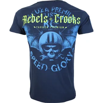 Pánské oblečení Pánské tričko YAKUZA PREMIUM 3613 Barva: Modrá, Velikost: M