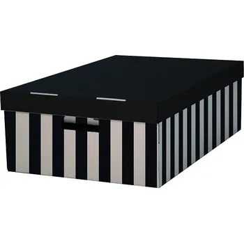 HIT OFFICE Krabice úložná 560 x 370 x 180 cm černá 2 ks