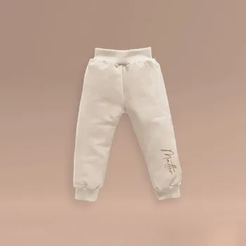 Kojenecké oblečení Dětské tepláčky s výšivkou jména Barva: Béžová, Velikost: 3-6 měsíců