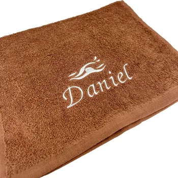 Ručník Ručník Plavec s vlastním jménem nebo textem Barva: Tmavě modrá, Velikost ručníku: 50x100cm