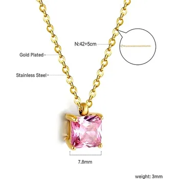 Náhrdelník Náhrdelník s barevným krystalem - 57FG