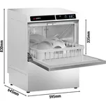 G.Gastro Myčka nádobí - dotyková - 3,6 kW - s čerpadlem mycího prostředku, oplachovým čerpadlem a vypouštěcím čerpadlem