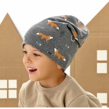 Dívčí oblečení AJS 48-095 chlapecká čepice směs barev 52-54 cm