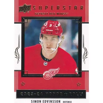 Karetní hra insert RC karta SIMON EDVINSSON 23-24 UD Ser. 2 Honor Roll číslo HR41