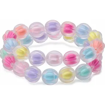 Náramek Nefertitis Matka a dcera náramky z barevných akrylátových korálků obvod cca 15 a 16 cm