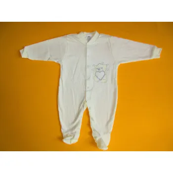 Kojenecký overall Arex, ČR Jednobarevný pyžamový overal s výšivkou Barva: smetanová, Velikost: 74