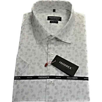 Pánská košile Pánská košile s krátkým rukávem - střih SLIM - vzor F589 - 39