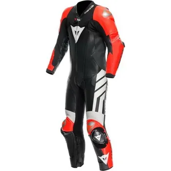 Moto kombinéza Dainese Dainese MUGELLO 3 PERF D-AIR Racing 1PC závodní kombinéza černá/fluo-červená vel.46 46