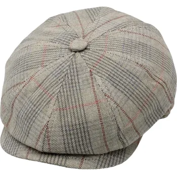 Čepice Fiebig - Headwear since 1903 Pánská letní šedo béžová bavlněná bekovka od Fiebig - hatteras Velikost: 56 cm