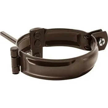 okap Objímka 100 mm s hrotem 150 mm, pozink RAL 8028 testa di moro KJG