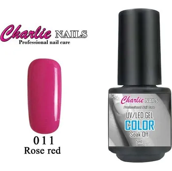 Charlie UV/LED Gel lak 5ml. č.11 červený Rose red