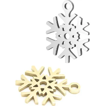 Materiál na výrobu šperku Nerezový závěsný přívěsek vločka 15,5mm - 1Ks+ - Nerez RL