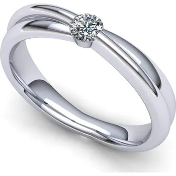 Prsten Zásnubní prsten s brilianty PZB180048 Materiál: Červené zlato 14kt, Velikost: 52