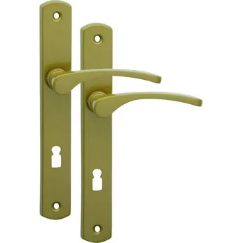 Stavebniny Cobra Laura Economy dveřní kování - klika-klika / klíč / 90mm / zlatá