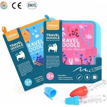 kreativní sada Mideer - Cestovní sada s vodním malováním - růžová