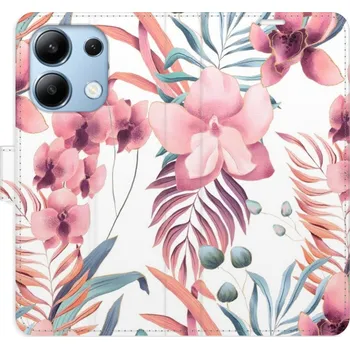 Pouzdro na mobilní telefon Flipové pouzdro iSaprio - Pink Flowers 02 - Xiaomi Redmi Note 13