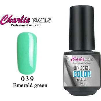 Charlie UV/LED Gel lak 5ml. č.39 zelený Emerald green