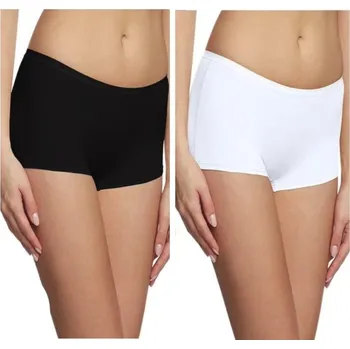 Dámské spodní kalhotky s nohavičkou, hipsterky Ice Silk Bílá L